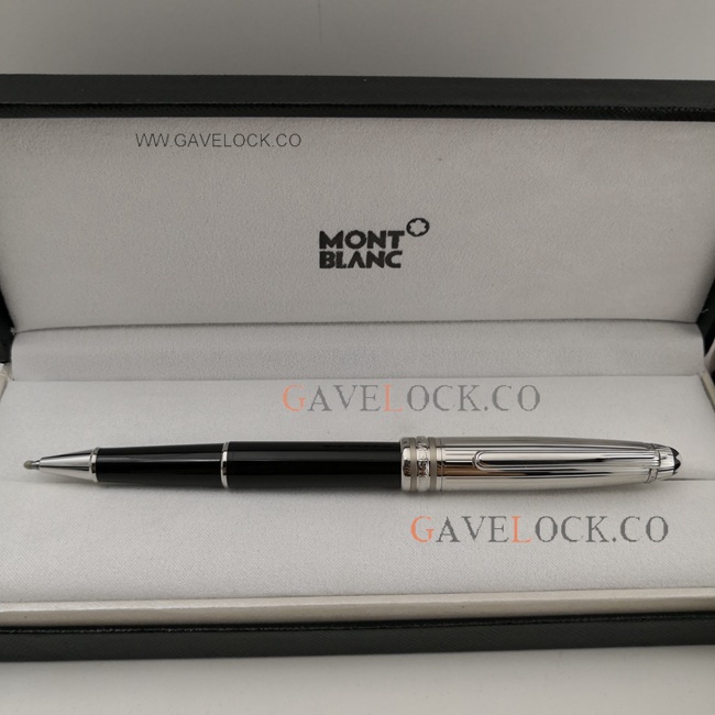 Silver Cap Mont Blanc Meisterstuck Rollerball Fake Pen